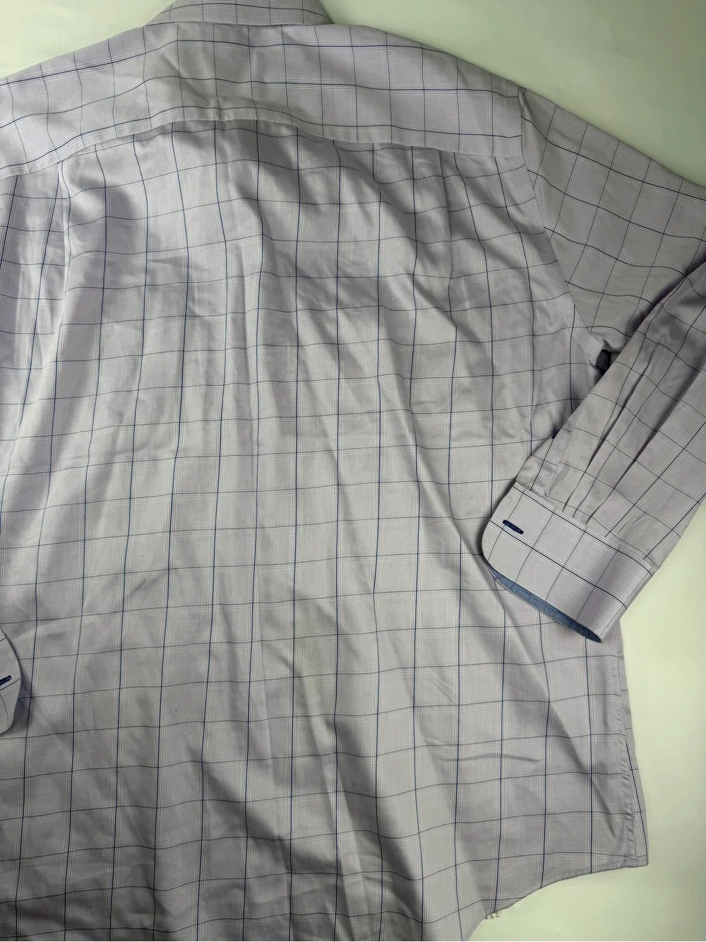 Light Purple Windowpane Dress Shirt —non iron slim fit